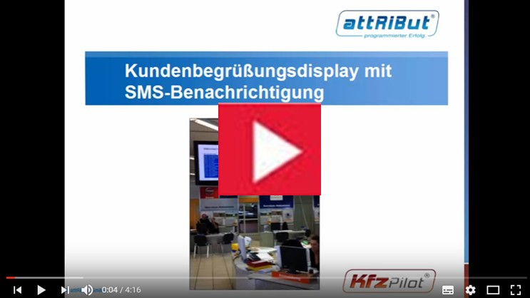 Kundenbegrüßungsdisplay